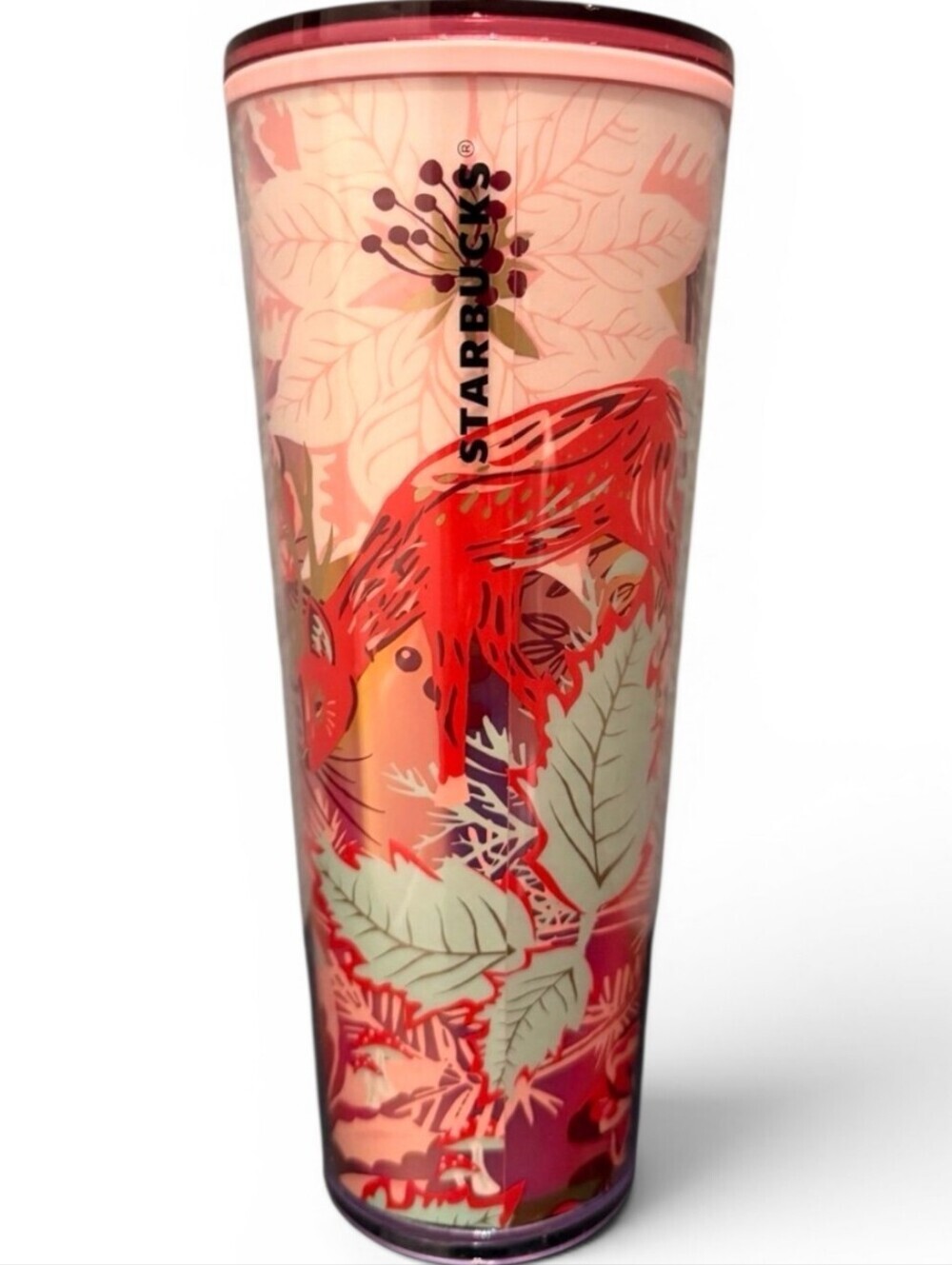 Starbucks 2022 Enchanted Forest Fox Floral Tumbler 24 oz Holiday - Picture 4 of 6